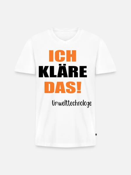 Umwelttechnologe Abwasser - Männer Premium Bio T-Shirt mit V-Ausschnitt - Weiß