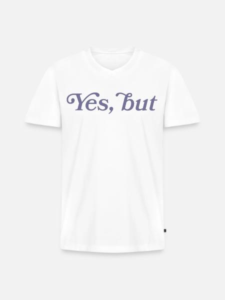 Ja, aber... - T-shirt encolure en V Premium bio Homme - blanc