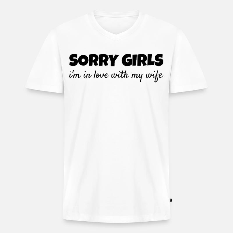 Vergeben Ehemann Stolz Liebesbeweis Romantisch - Männer Premium Bio T-Shirt mit V-Ausschnitt - Weiß