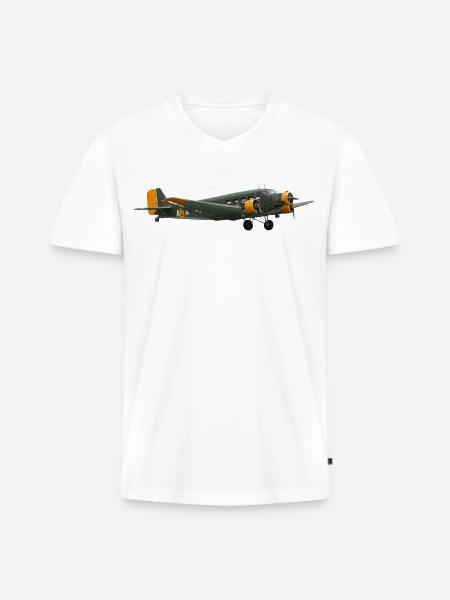 Ju 52 - Men's Premium Organic T-shirt with V-neck - white