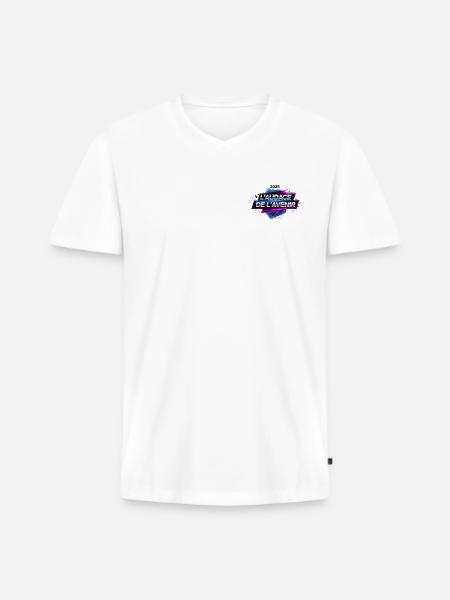 The Audacity of the Future 2025 - Men's Premium Organic T-shirt with V-neck - white