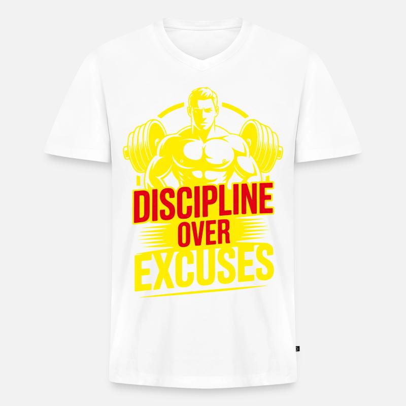 Tun - Männer Premium Bio T-Shirt mit V-Ausschnitt - Weiß