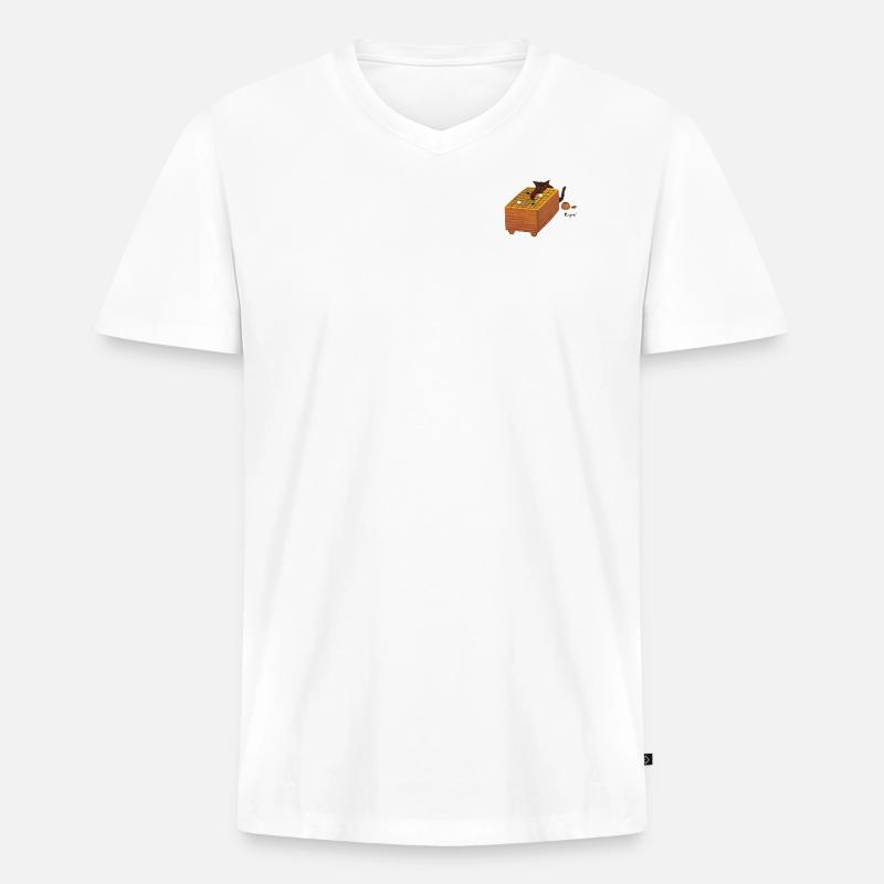 Schnüffeln der dritten Zeile - Männer Premium Bio T-Shirt mit V-Ausschnitt - Weiß