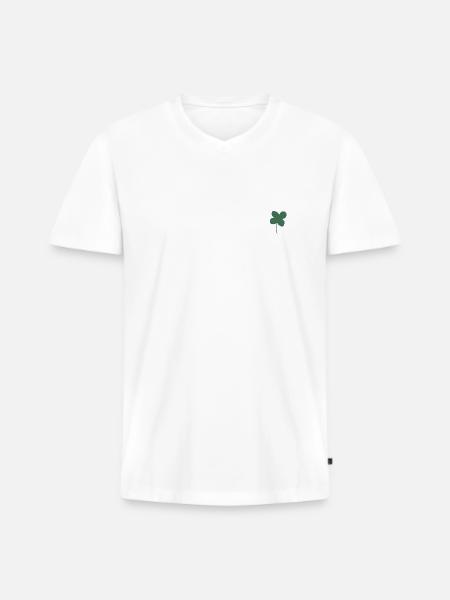 Lucky clover - Men's Premium Organic T-shirt with V-neck - white