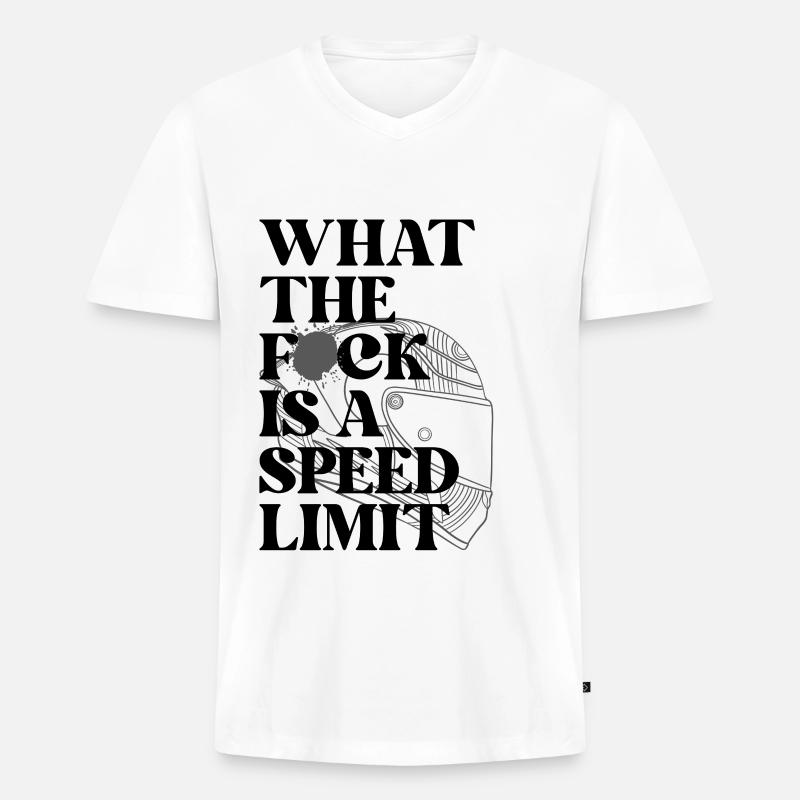 Auto - Männer Premium Bio T-Shirt mit V-Ausschnitt - Weiß