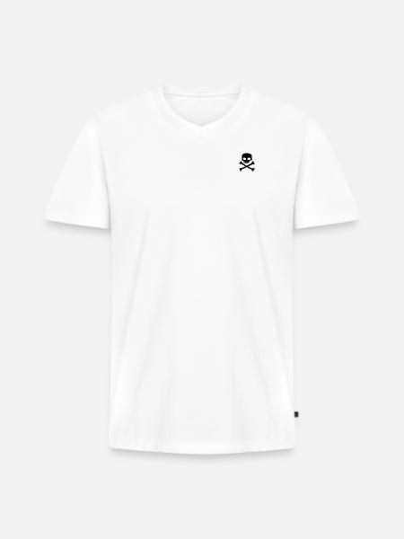 Pirates - Men's Premium Organic T-shirt with V-neck - white