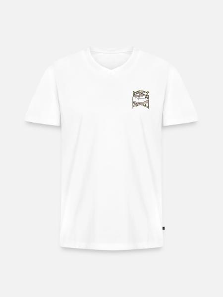 Mummy - Meh - Men's Premium Organic T-shirt with V-neck - white