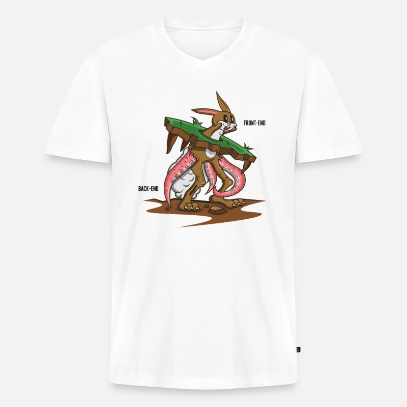 Lustiges Programmieren Informatik Software - Männer Premium Bio T-Shirt mit V-Ausschnitt - Weiß
