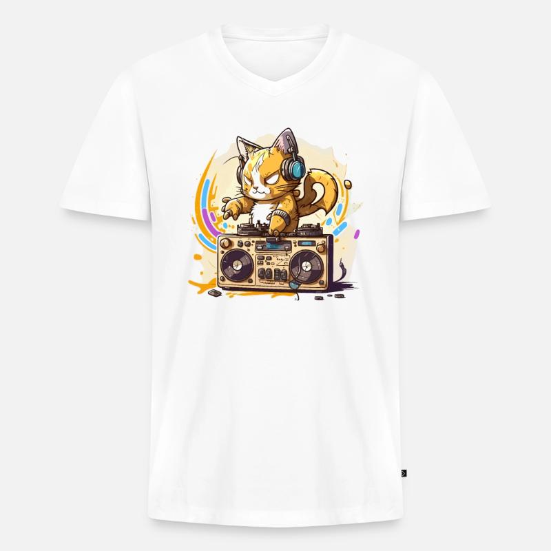 Streichen Sie das - Männer Premium Bio T-Shirt mit V-Ausschnitt - Weiß