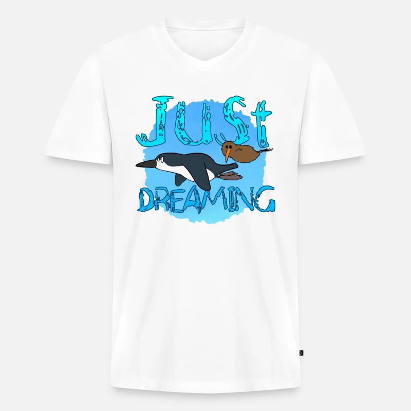 just dreaming - Männer Premium Bio T-Shirt mit V-Ausschnitt - Weiß