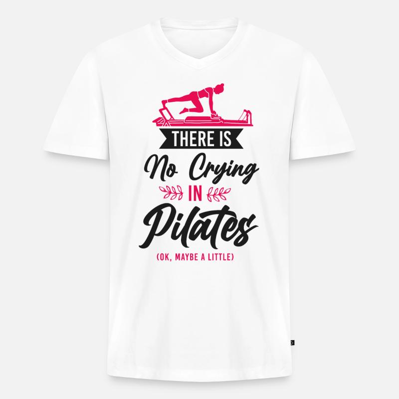 Pilates Instructor Teacher There - Männer Premium Bio T-Shirt mit V-Ausschnitt - Weiß