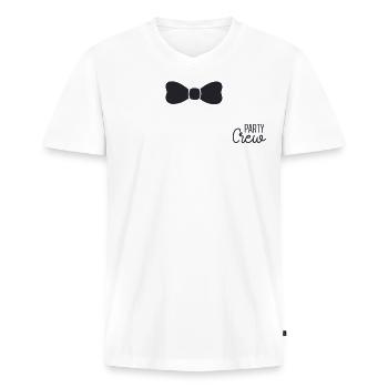 Junggesellenabschied - Männer Premium Bio T-Shirt mit V-Ausschnitt - Weiß - Vorne - Nico (187cm)