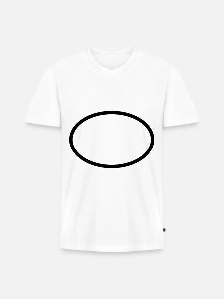Oval circle geometry - Men's Premium Organic T-shirt with V-neck - white