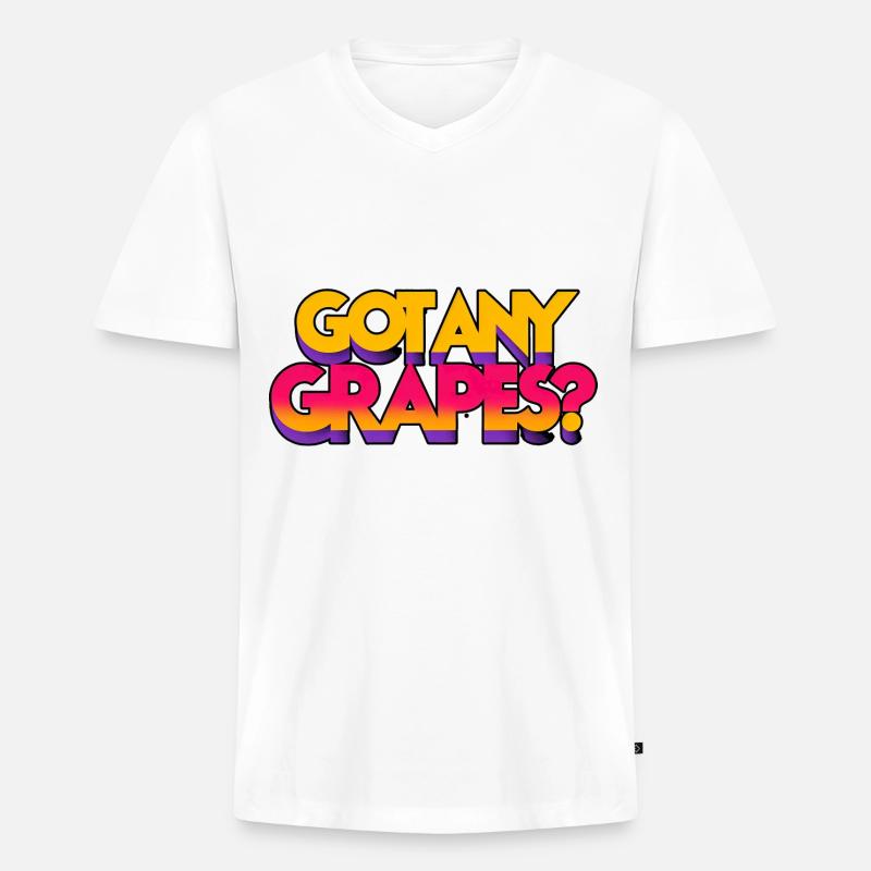 Got Any Grapes 5 - Männer Premium Bio T-Shirt mit V-Ausschnitt - Weiß