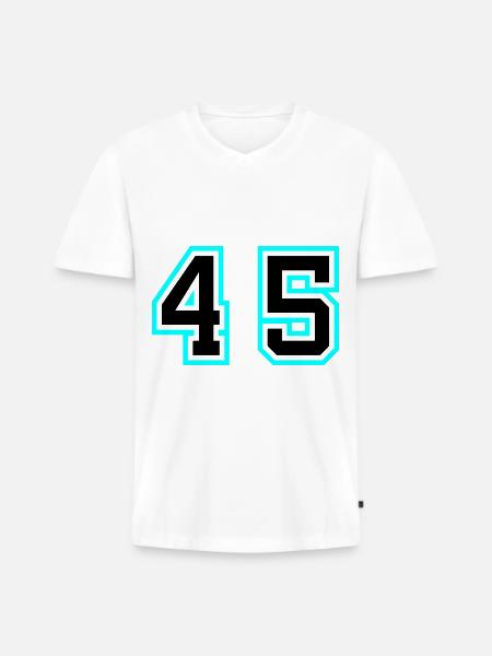 45 number symbol - Men's Premium Organic T-shirt with V-neck - white