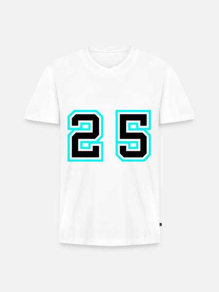 25 Number symbol - Men's Premium Organic T-shirt with V-neck - white