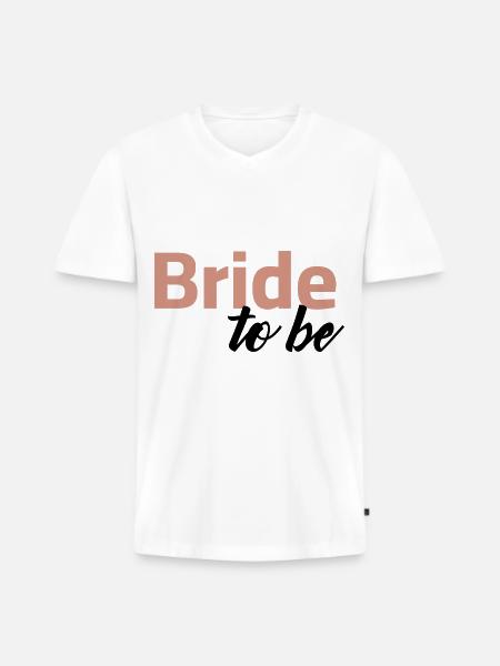 future mariée - T-shirt encolure en V Premium bio Homme - blanc