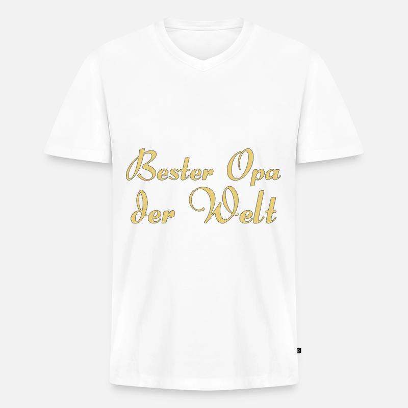 Bester Opa der Welt - Männer Premium Bio T-Shirt mit V-Ausschnitt - undefined