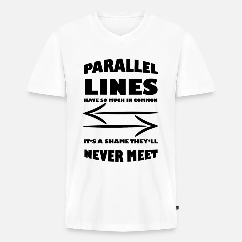 Mathematisch Mathe Mathelehrer Mathematiker - Männer Premium Bio T-Shirt mit V-Ausschnitt - Weiß