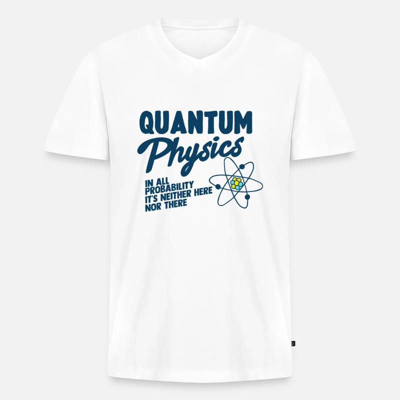 Quantum physics Physics Atom molecule - Men's Premium Organic T-shirt with V-neck - white