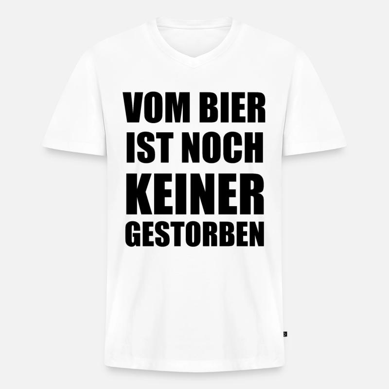 Lustige Sprüche Spruch - Männer Premium Bio T-Shirt mit V-Ausschnitt - Weiß
