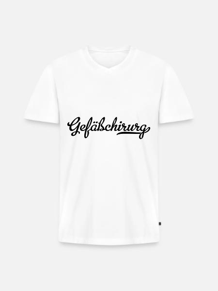 gefäßchirurg - Männer Premium Bio T-Shirt mit V-Ausschnitt - Weiß