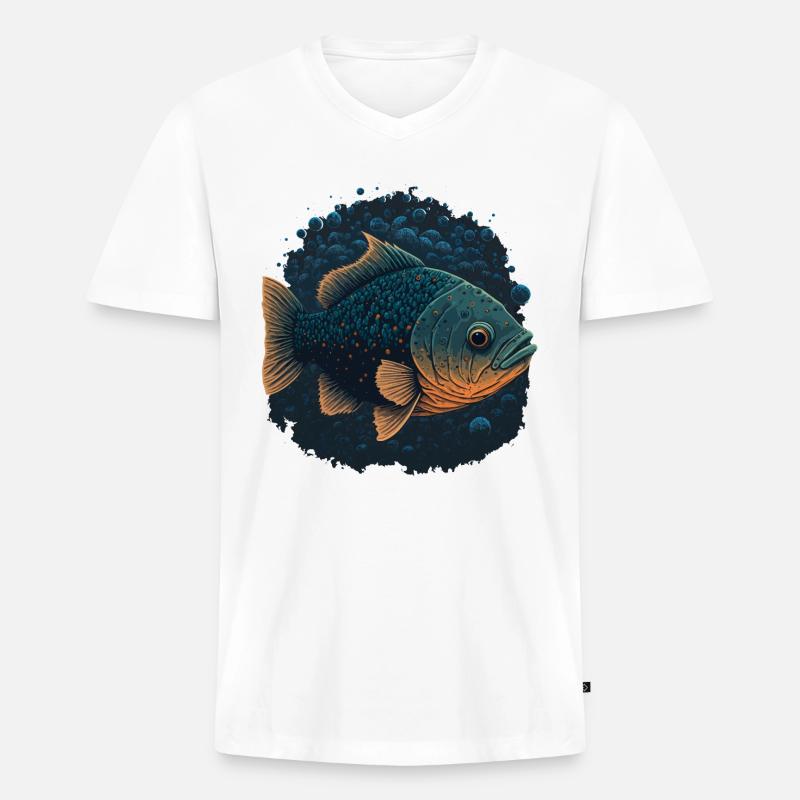 Aquarium Ventilator - Männer Premium Bio T-Shirt mit V-Ausschnitt - Weiß