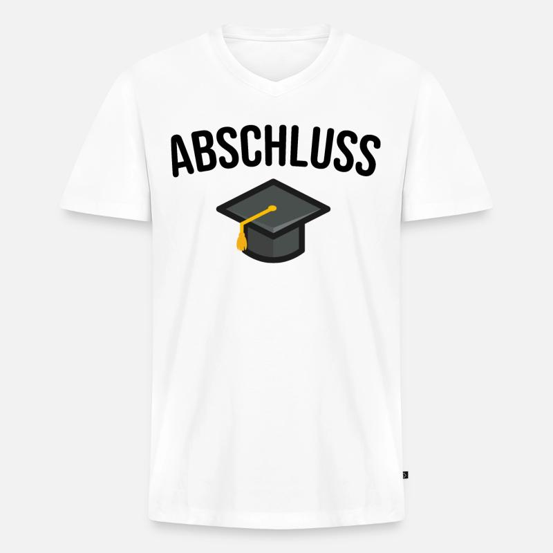 Abschluss Studium Abitur - Männer Premium Bio T-Shirt mit V-Ausschnitt - Weiß