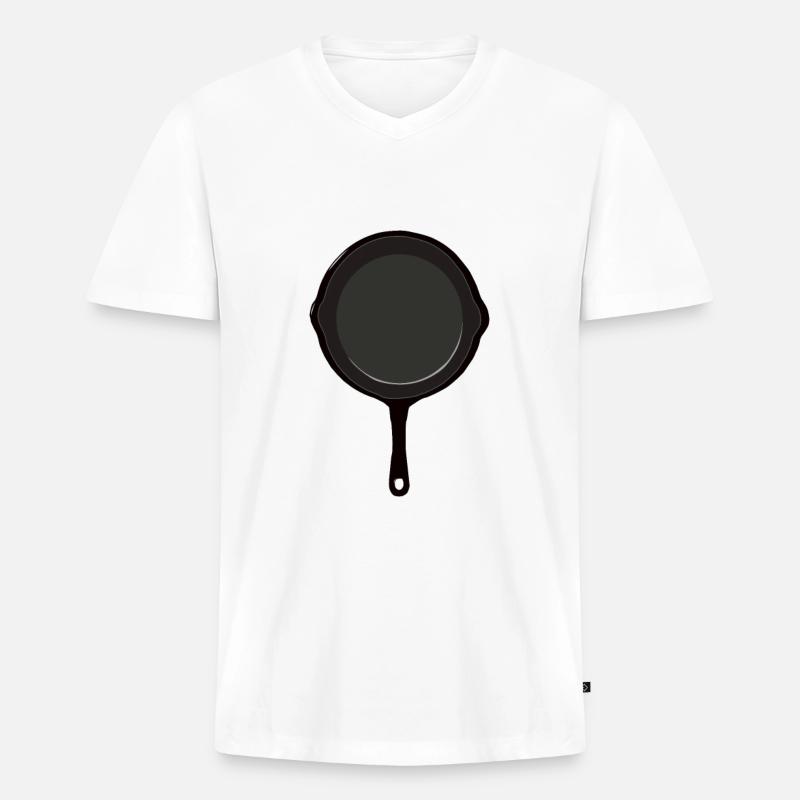 Pan Gamer Chicken Dinner - Männer Premium Bio T-Shirt mit V-Ausschnitt - Weiß