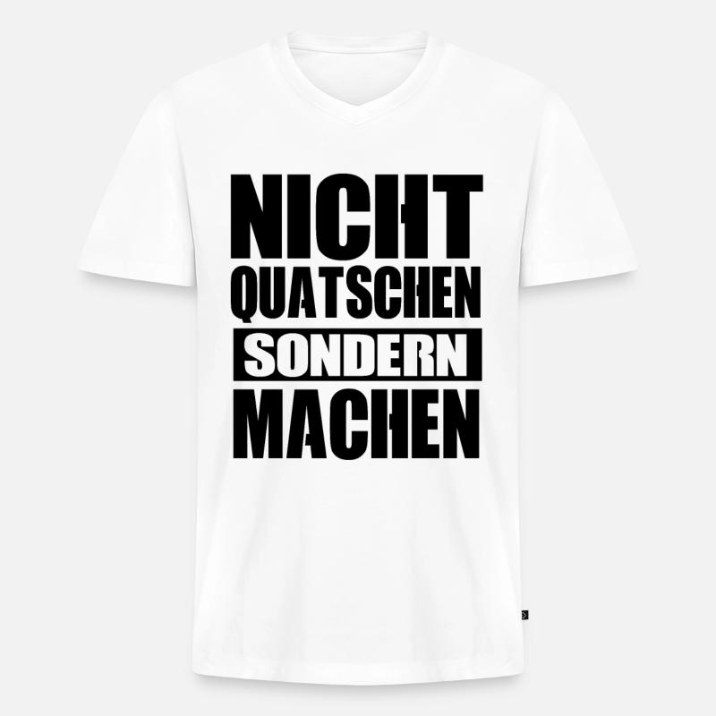 Handwerker Handwerk Geschenk - Männer Premium Bio T-Shirt mit V-Ausschnitt - Weiß