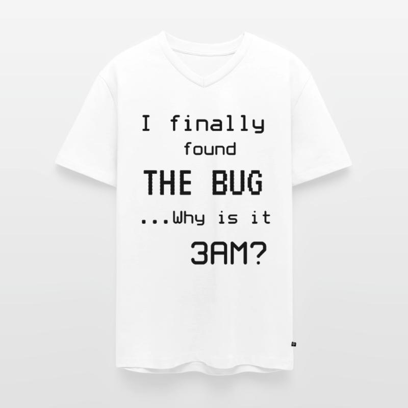 Programmierer Meme Ich habe den Bug gefunden Männer Premium Bio T-Shirt mit V-Ausschnitt
