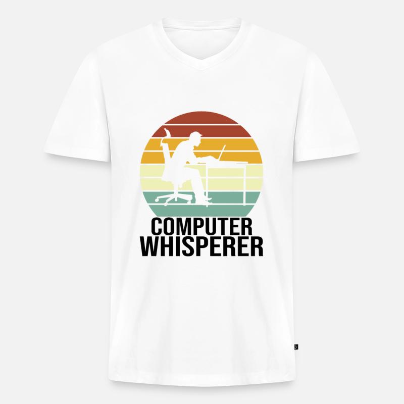 Programmer Computer Scientist Computer Science - Men's Premium Organic T-shirt with V-neck - white