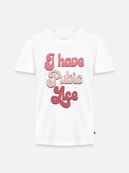 Rainbow Ironic Schamläuse-humor-bekleidung - Männer Premium Bio T-Shirt mit V-Ausschnitt - Weiß
