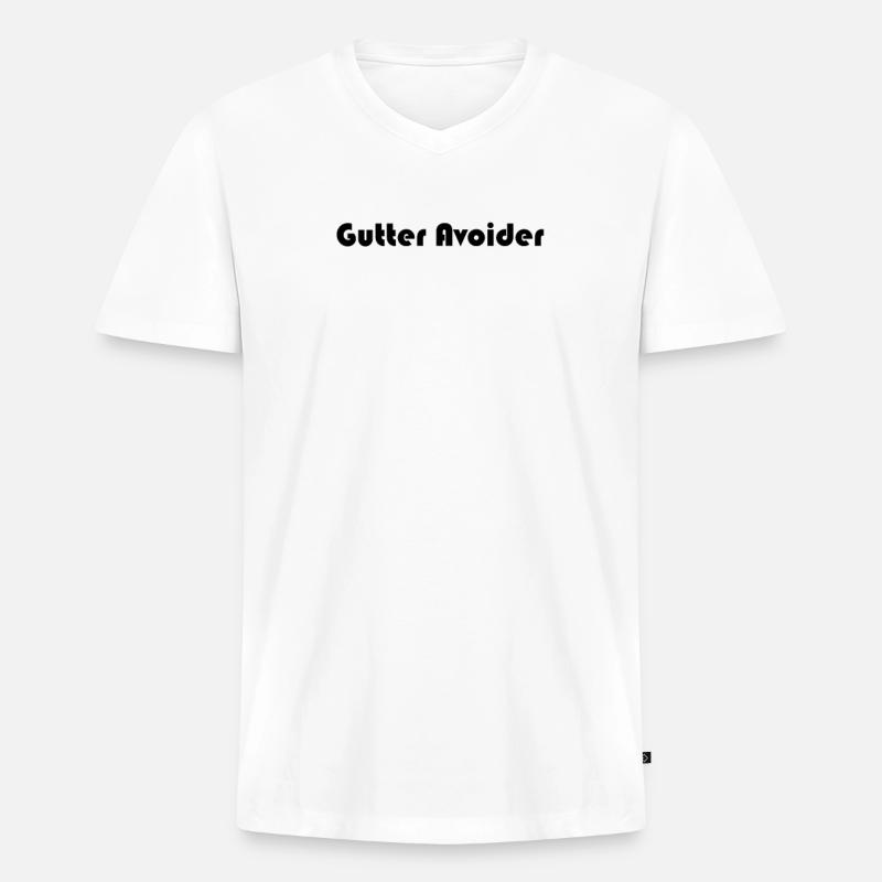 Bowling - Gutter Avoider - Männer Premium Bio T-Shirt mit V-Ausschnitt - Weiß