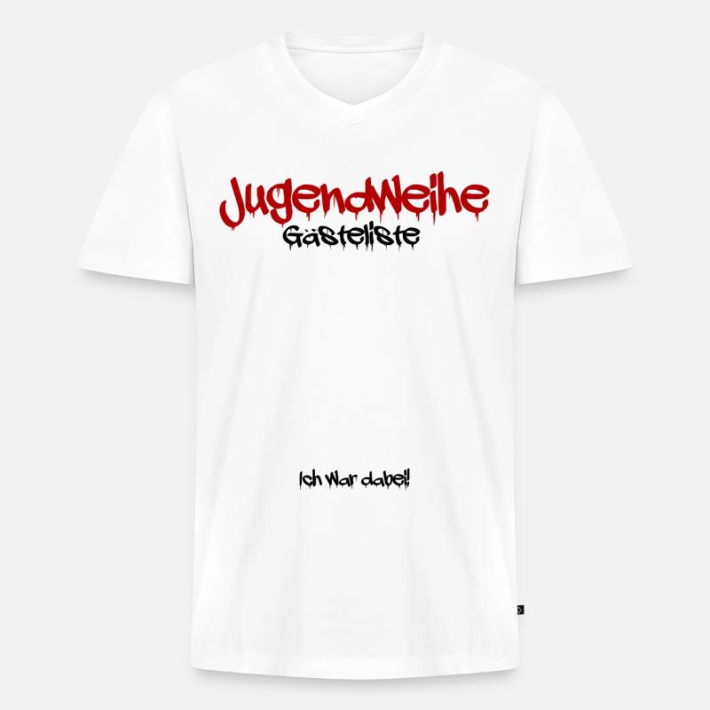 Jugendweihe Jugendliche Graffiti Geschenk - Männer Premium Bio T-Shirt mit V-Ausschnitt - Weiß