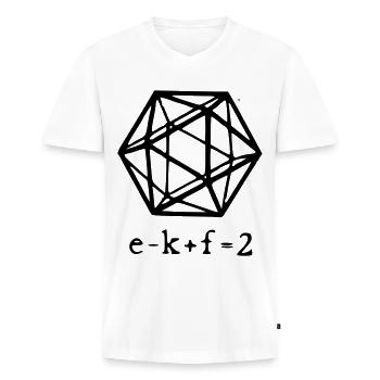 taux de polyénume - T-shirt encolure en V Premium bio Homme - blanc - Devant - Nico (187cm)