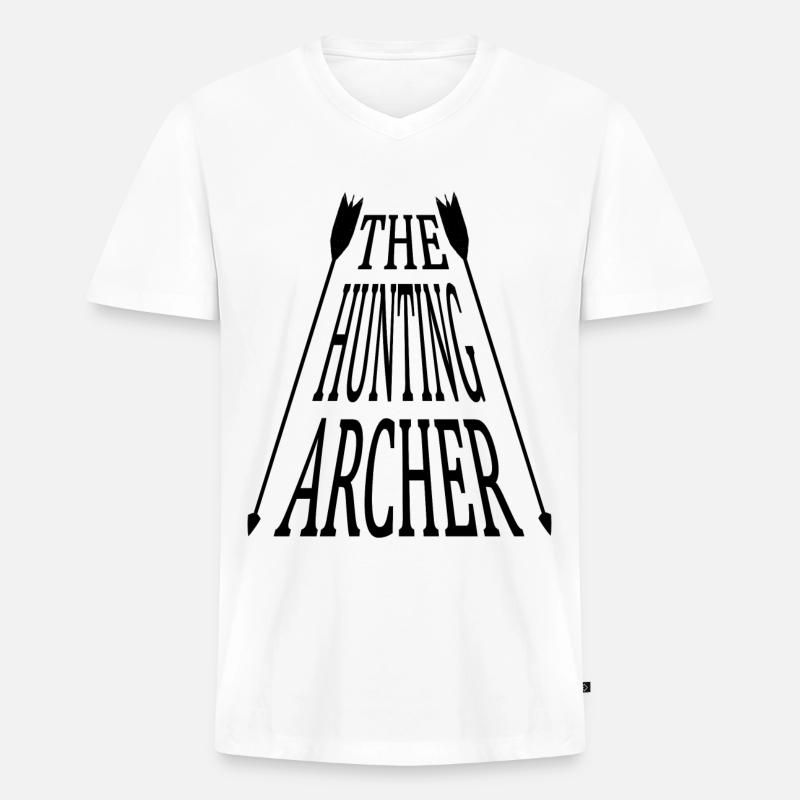 Bogenschütze, Bogenschießen, Geschenk, Männer, ... - Männer Premium Bio T-Shirt mit V-Ausschnitt - Weiß