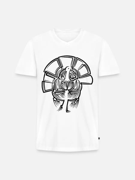 Truthan Tribal Tattoo - Men's Premium Organic T-shirt with V-neck - white