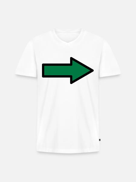 Pfeil Zeichen Symbole - Männer Premium Bio T-Shirt mit V-Ausschnitt - Weiß
