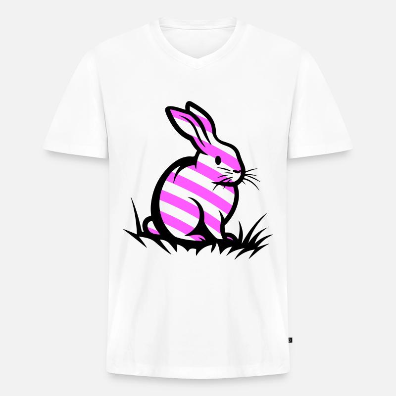 Easter Bunny Easter - Men's Premium Organic T-shirt with V-neck - white