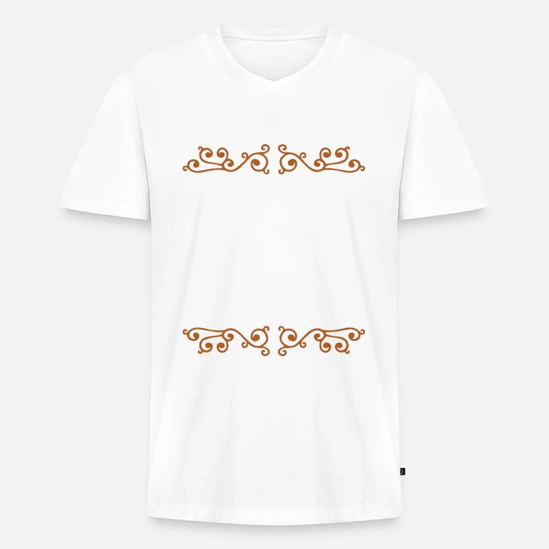Diving Crew - Männer Premium Bio T-Shirt mit V-Ausschnitt - Weiß