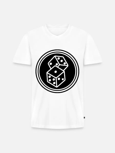Dice Casino Symbol - Men's Premium Organic T-shirt with V-neck - white