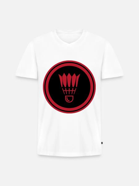 Badminton Symbol - Men's Premium Organic T-shirt with V-neck - white