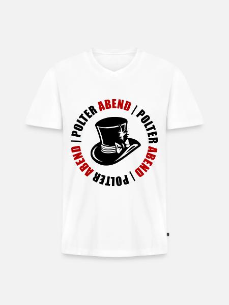 Polterabend Junggesellenabschied - Männer Premium Bio T-Shirt mit V-Ausschnitt - Weiß