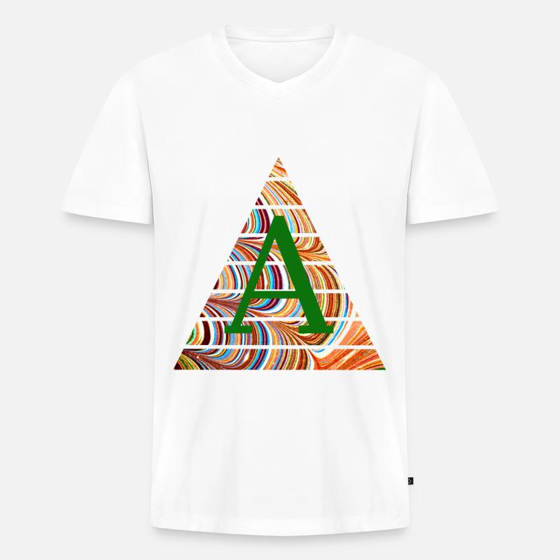 dreieck e 56 a - Männer Premium Bio T-Shirt mit V-Ausschnitt - Weiß