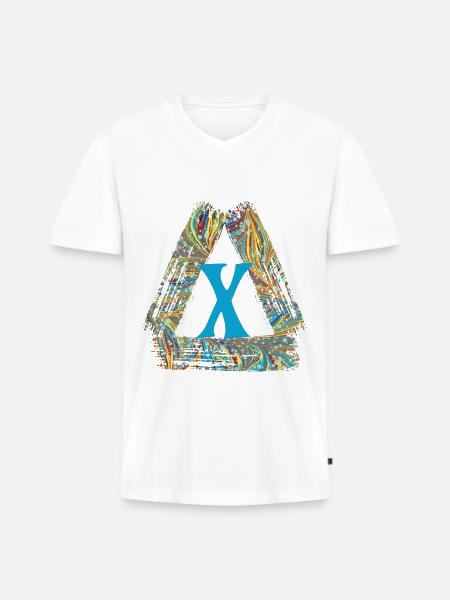 E 201 x - T-shirt encolure en V Premium bio Homme - blanc