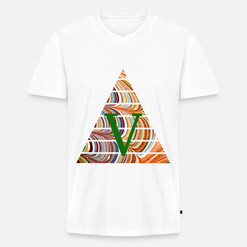 Triangle E 56 V - Men's Premium Organic T-shirt with V-neck - white