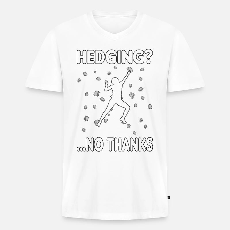 Bouldern Boulder Klettern Boulderer Bouldering - Männer Premium Bio T-Shirt mit V-Ausschnitt - Weiß