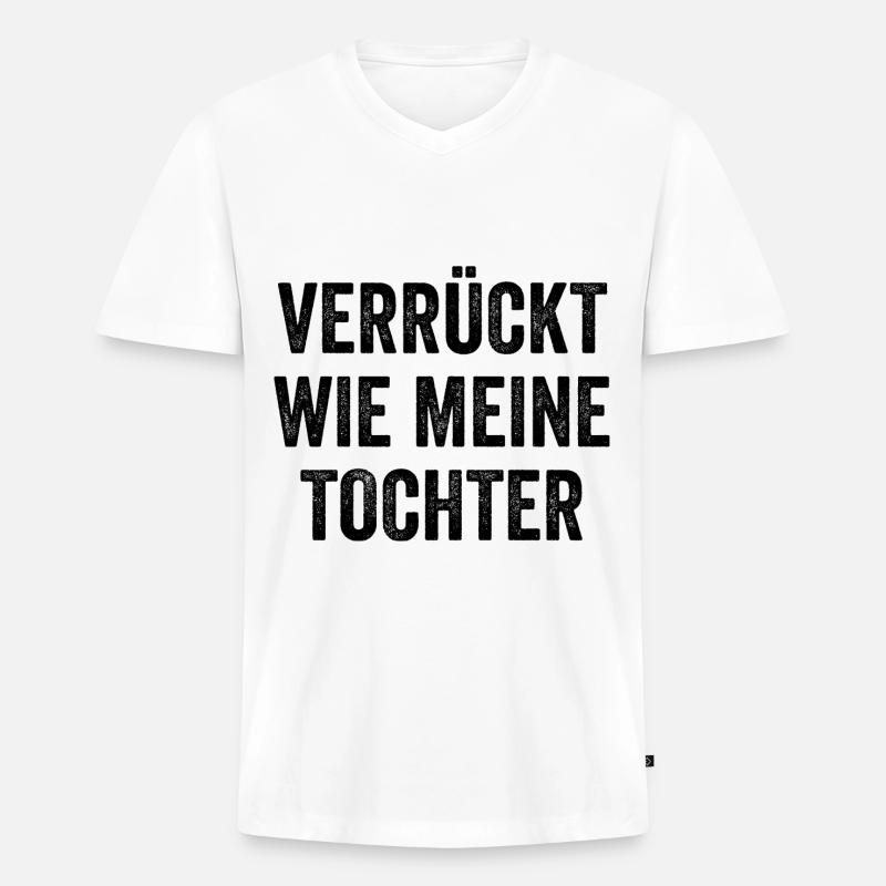 Vater Superheld Papa - Männer Premium Bio T-Shirt mit V-Ausschnitt - undefined