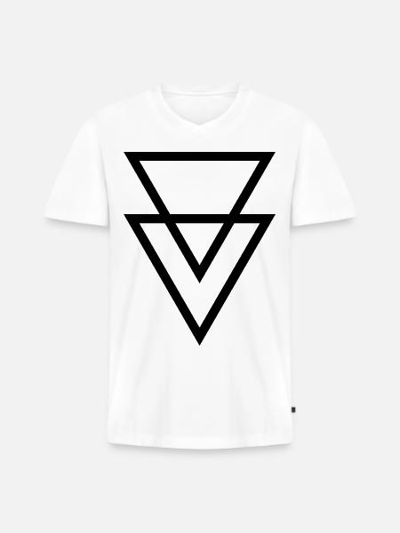 Triangles Symbols Vector - Men's Premium Organic T-shirt with V-neck - white